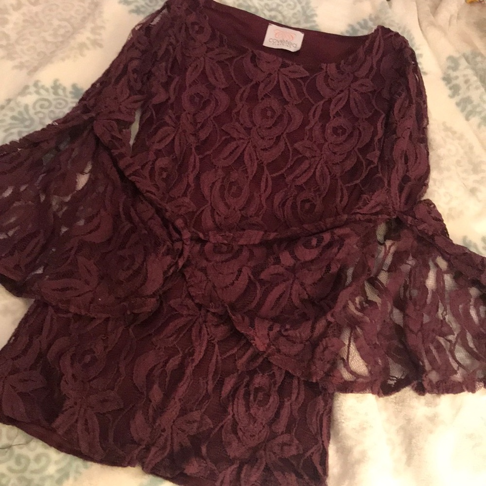 Maroon lace dress!